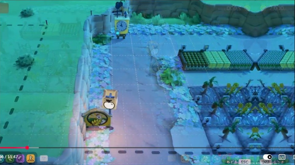 別区画へ移した畑と農場設備をまとめて配置したGo-Go Town!のゲーム画面